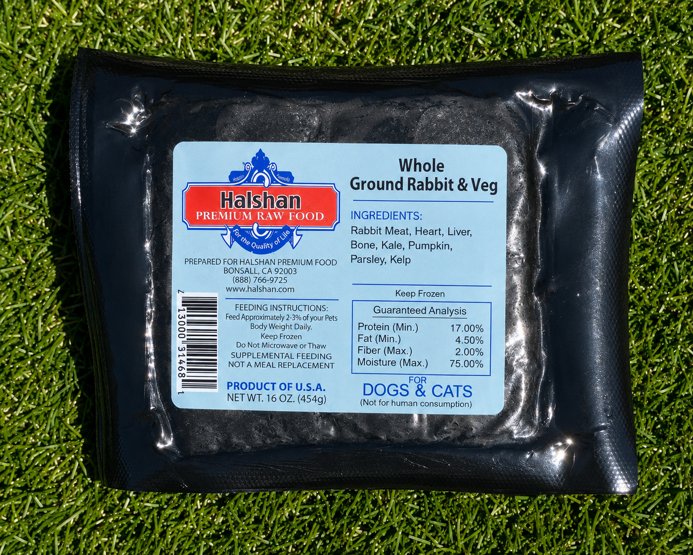 Whole Ground Rabbit with Bone and Veg